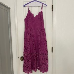 magenta lace midi/mini dress!